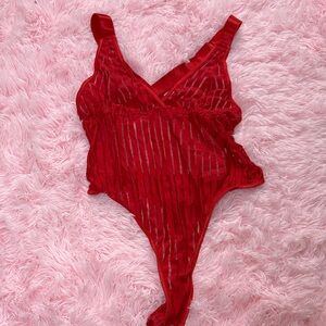 Red Striped Bodysuit
